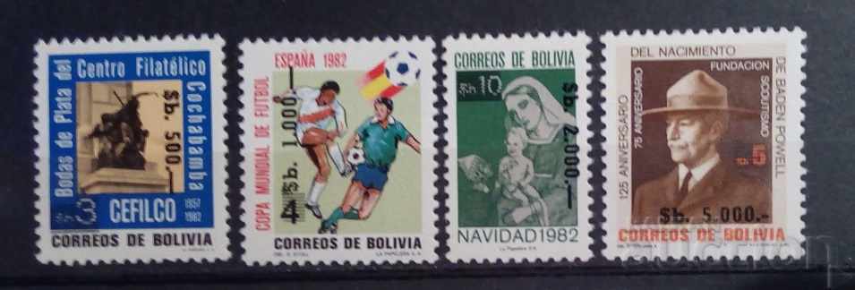 Bolivia 1984 Sport / Fotbal / Scouts Supraimprimare MNH