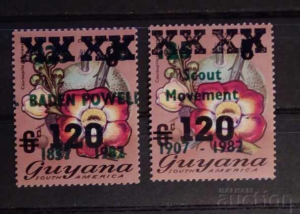 Guyana 1984 Flora / Flowers / Scouts Overprint MNH