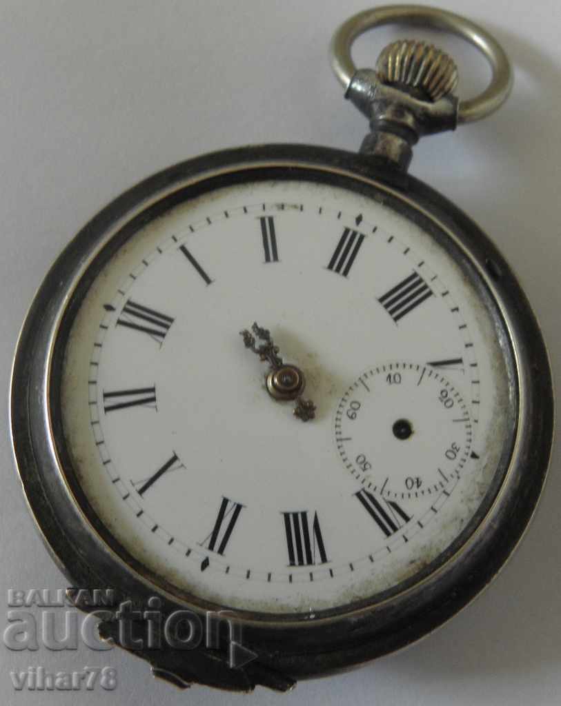 silver pocket watch-ancre-anchor