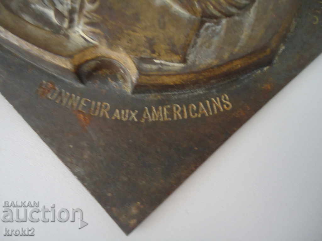 Auction Old First World Iron Plaque 1914 - 1917 Auction Old First World Iron Plaque 1914 - 1917