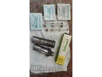 Old medical set of syringes, needles and swab containers