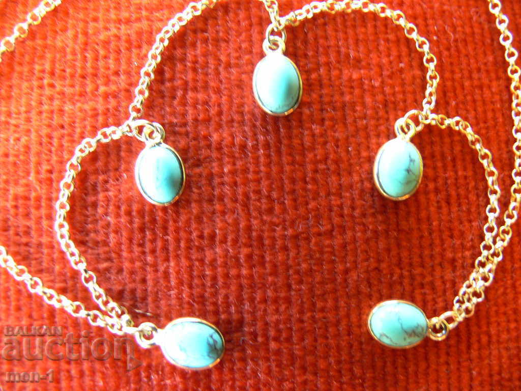 Colier argint cu aurire Colier argint cu aurire