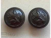 4524 Kingdom of Bulgaria 2 small infantry buttons Tsar Boris