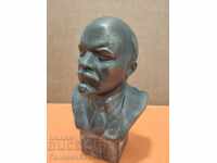 Author Bust Lenin metal 14cm. senior author: Gevorkian
