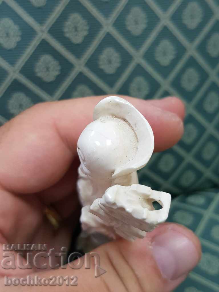 Figurină veche chineză japoneză de colecție cu os alb 20c. - 6