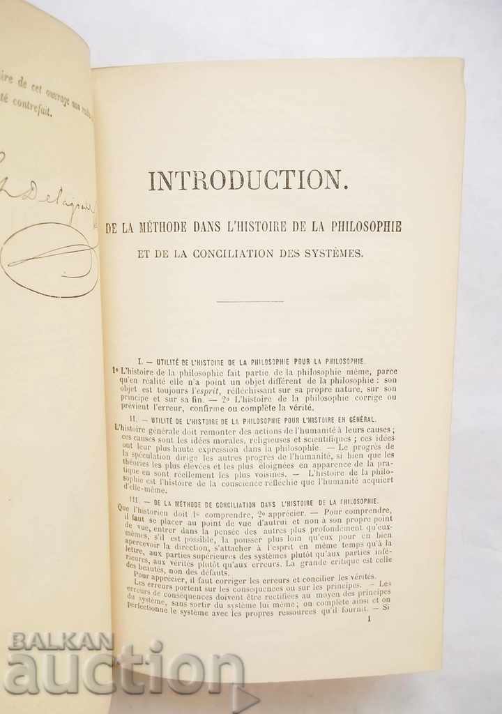 Auction History of Philosophy - Alfred Fouillée 1898 Auction History of Philosophy - Alfred Fouillée 1898