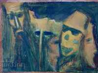 Woodcut - "Masks" G. Penchev 2003