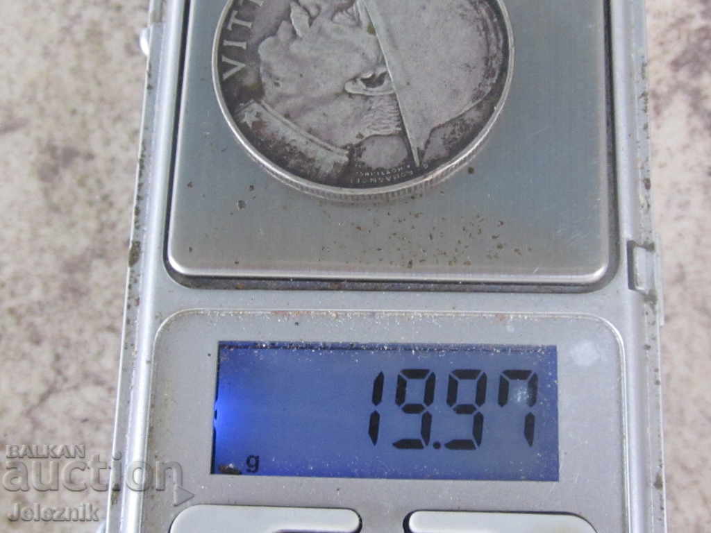 monedă de argint a regatului italian foarte rară 20 lire-1928-r - 6