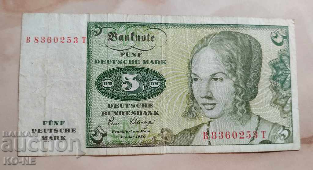 5 γραμματόσημα Γερμανία 1963