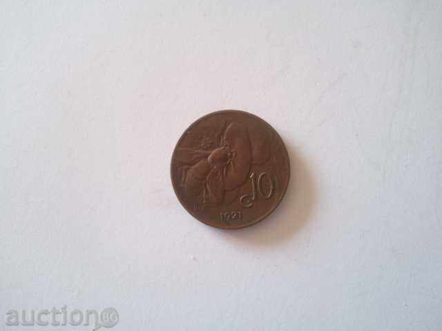 10 cent 1921 Италия Italy 10 Centesimi VITTORIO EMANUELE