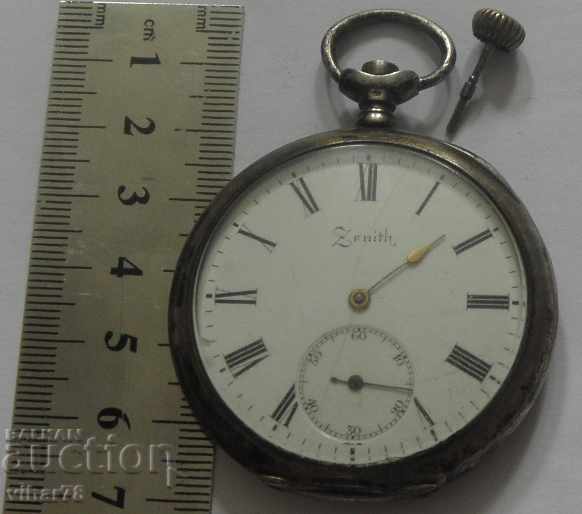 Auction silver pocket watch-ZENITH-ZENIT Auction silver pocket watch-ZENITH-ZENIT
