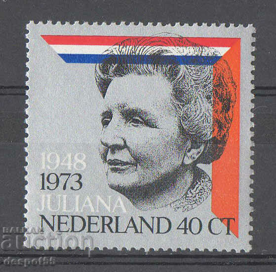 1973. Olanda. 25 de ani de la încoronarea reginei Juliana.