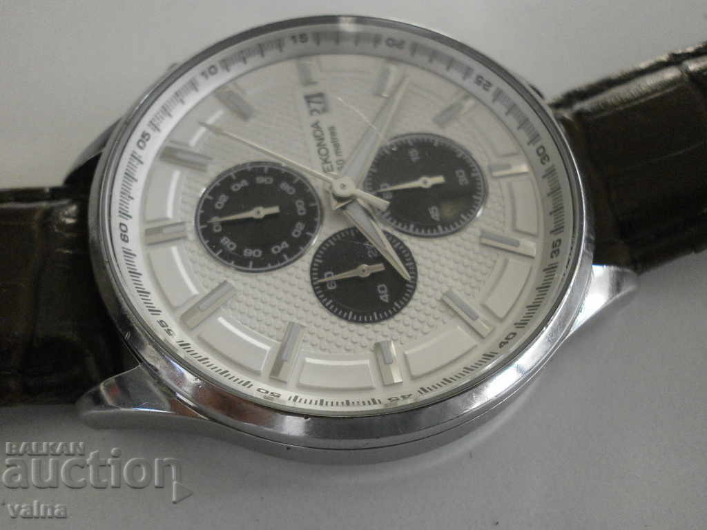 Auction SEKONDA, quartz, chronograph, British design, Japan mvt 45mm Auction SEKONDA, quartz, chronograph, British design, Japan mvt 45mm