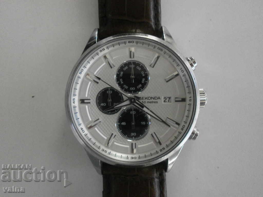SEKONDA, quartz, chronograph, British design, Japan mvt 45mm SEKONDA, quartz, chronograph, British design, Japan mvt 45mm