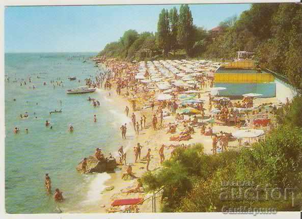 Plaja centrală Bulgaria carte poștală Varna Druzhba 1 *