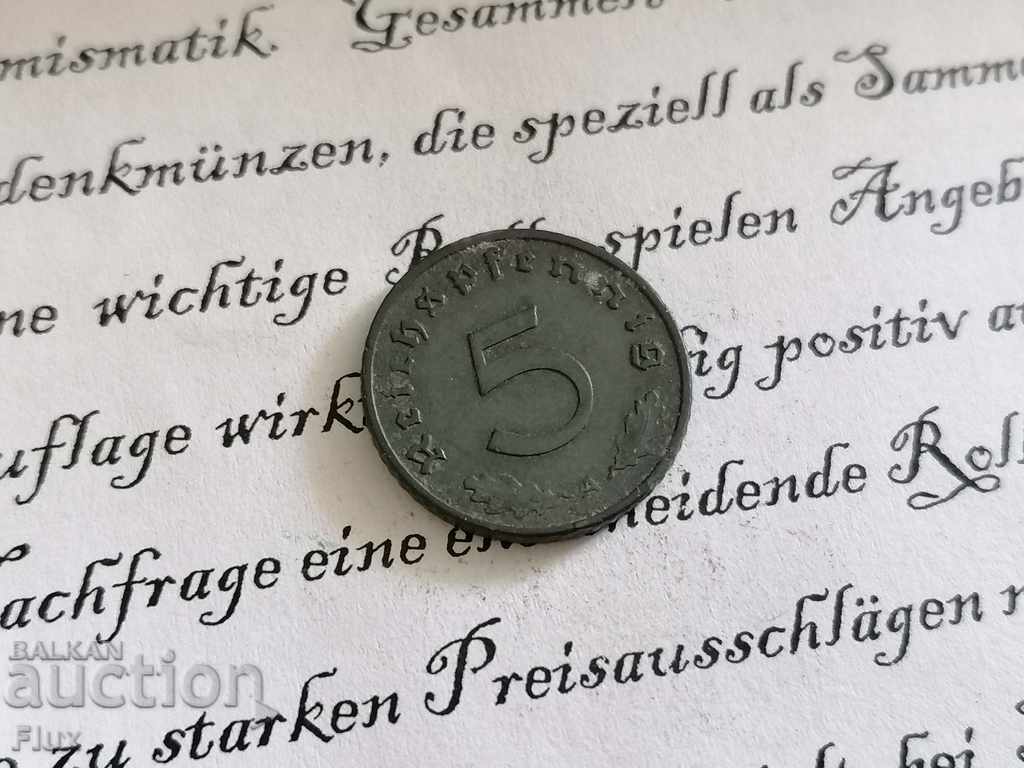 Reich Coin - Germany - 5 Phenicia 1940; Series A with price 5.35 BGN | € 2.74