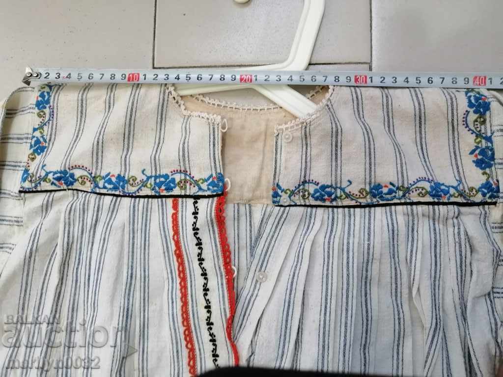 Cămașă bătrână broderie manuală chenar șezlong costum sukman - 6