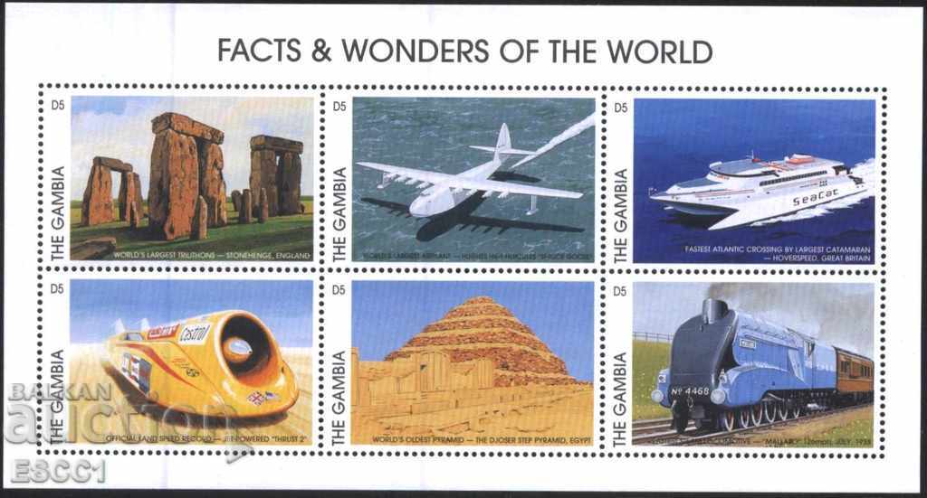 Pure stamps in a small sheet Tourism Transport from Gambia