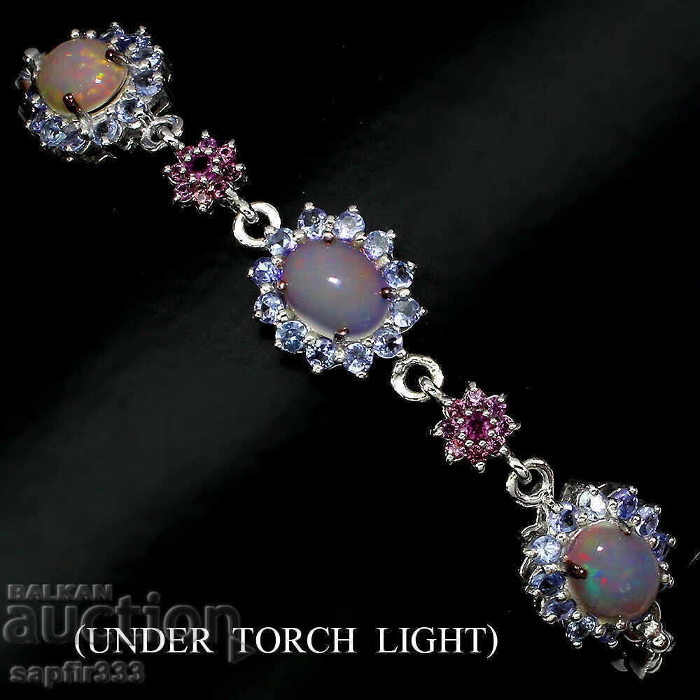 OPALI, TANZANITE, RODOLITI DIVINE BRACELET with price 479.00 BGN | € 244.91