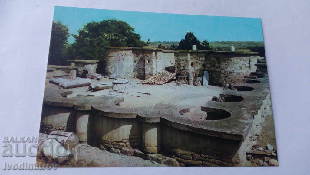 Καρτ ποστάλ Preslav ερείπια από τη στρογγυλή εκκλησία-X αιώνα.
