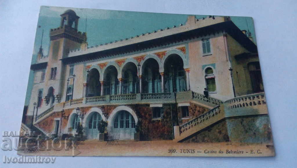 Carte poștală Tunis Casino du Belvedere - E. C.