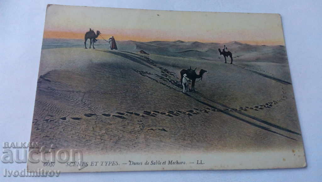 Postcard Tunis Dunes de Sable et Mechara