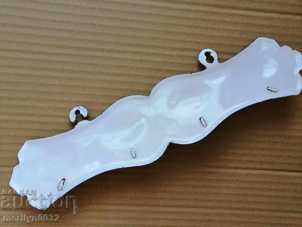 Auction  Old enamel hanger