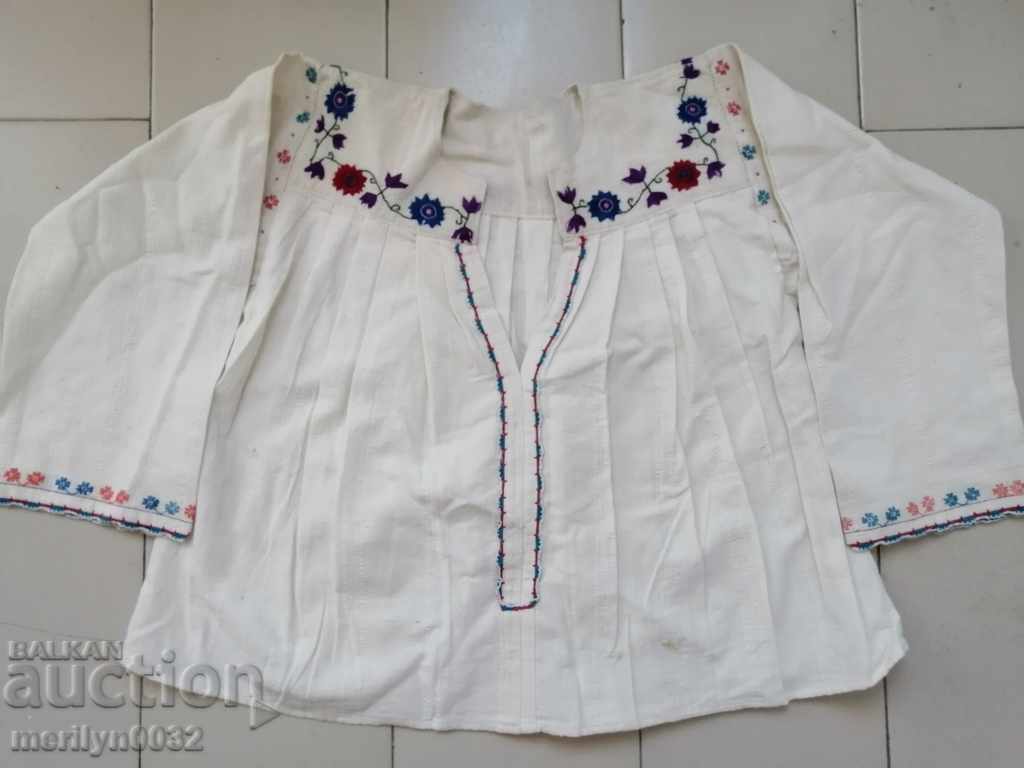 Женска риза без пола ръчна бродерия кенар чеиз носия