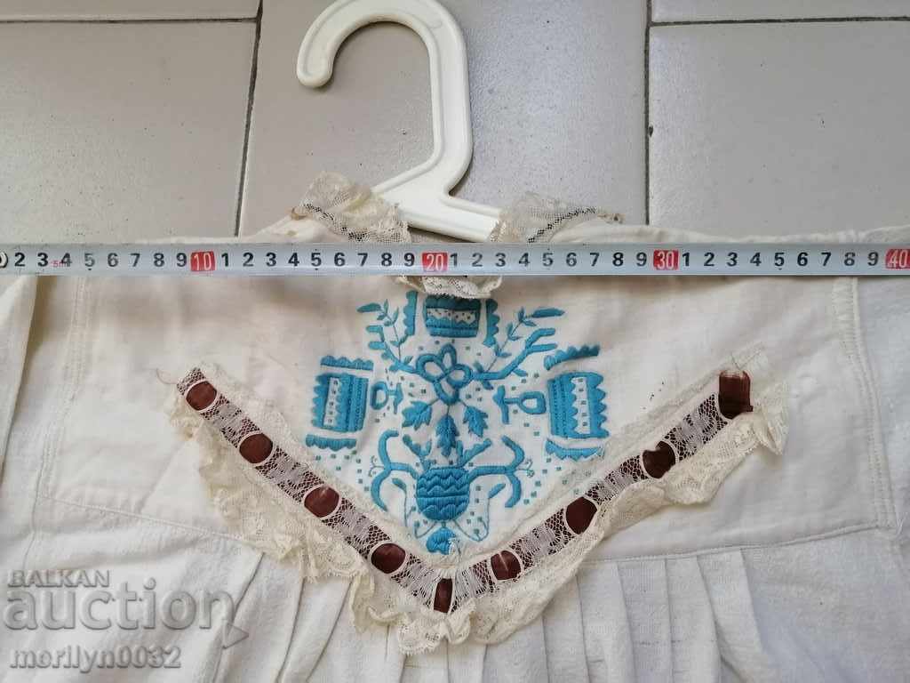 Cămașă bătrână broderie manuală chenar șezlong costum sukman - 5