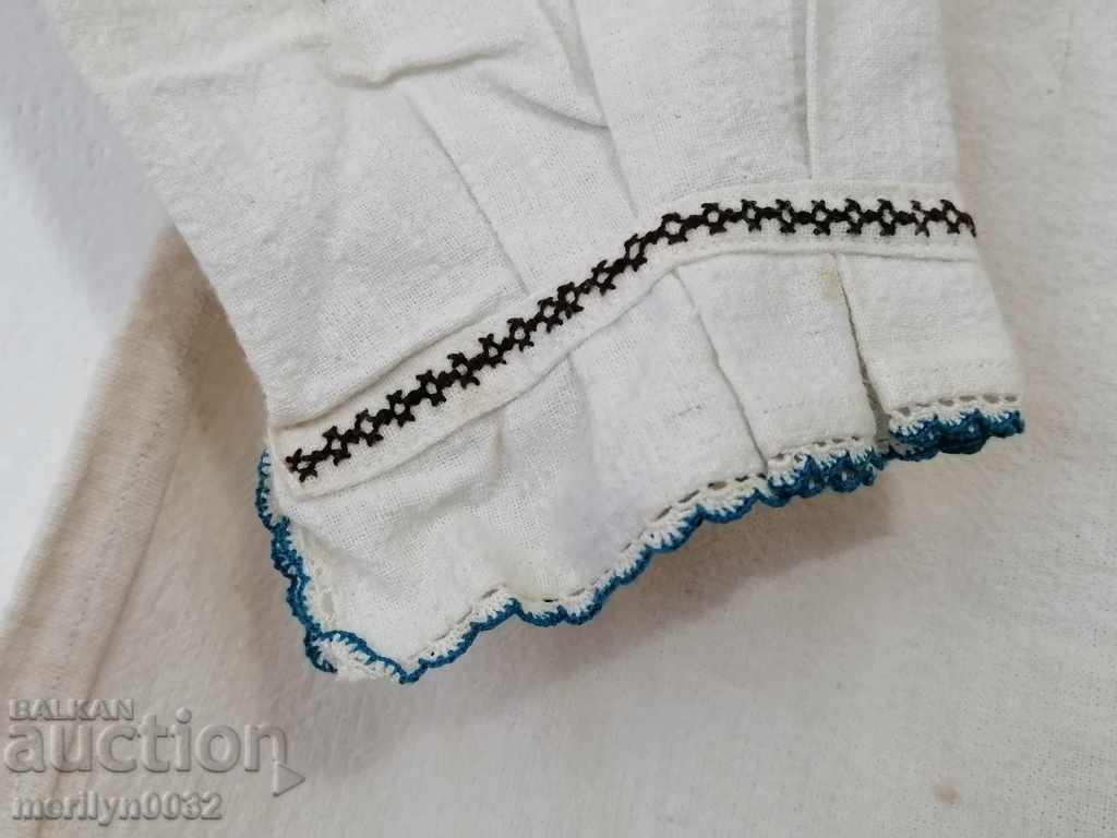 Cămașă bătrână broderie manuală chenar șezlong costum sukman - 7