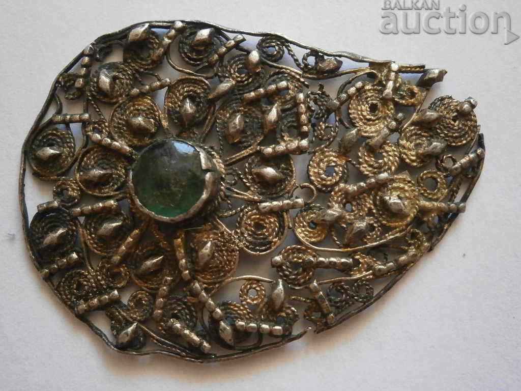 Silver filigree filling for Revival-period gilded buckle with price 51.00 BGN | € 26.08 Silver filigree filling for Revival-period gilded buckle with price 51.00 BGN | € 26.08