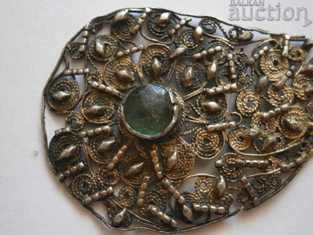 Auction Silver filigree filling for Revival-period gilded buckle Auction Silver filigree filling for Revival-period gilded buckle