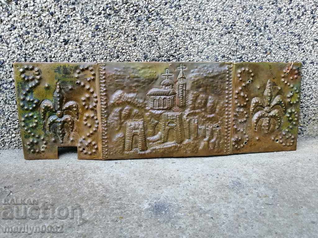 Αντίκα χειροποίητο χάλκινο πάνελ Tsarevgrad Tarnov - 6 Αντίκα χειροποίητο χάλκινο πάνελ Tsarevgrad Tarnov - 6