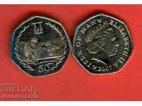 ISLAND OF MAN ISLE OF MAN 50 pence BOBSLEY issue 2007 NEW UNC