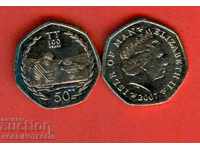 ISLE OF MAN 50 Pence BOBSLEIGH issue 2007 NEW UNC