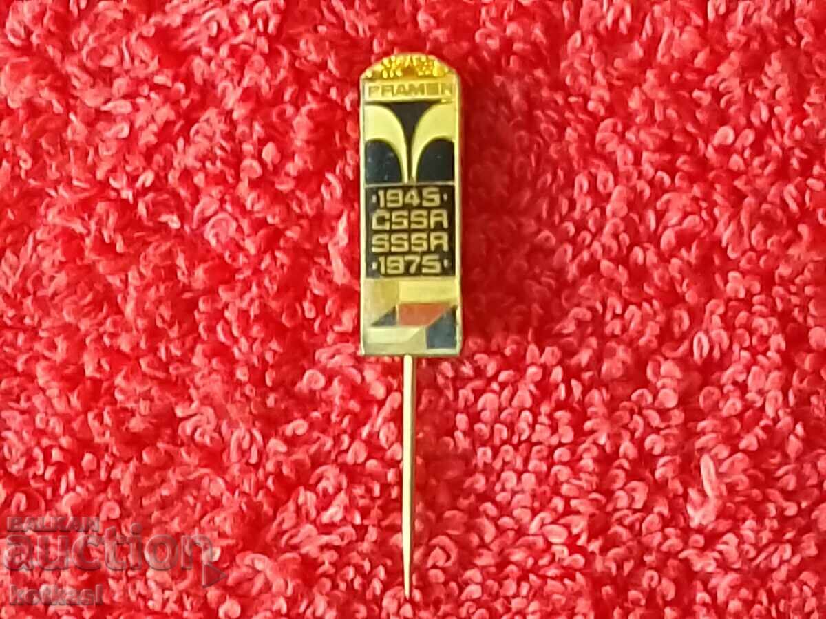 Auction Old Social Metal Badge Pin Bronze 1945-1975 CSSR SSSR Auction Old Social Metal Badge Pin Bronze 1945-1975 CSSR SSSR