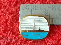 Old Soviet badge metal bronze USSR city Leningrad 08.05.1965