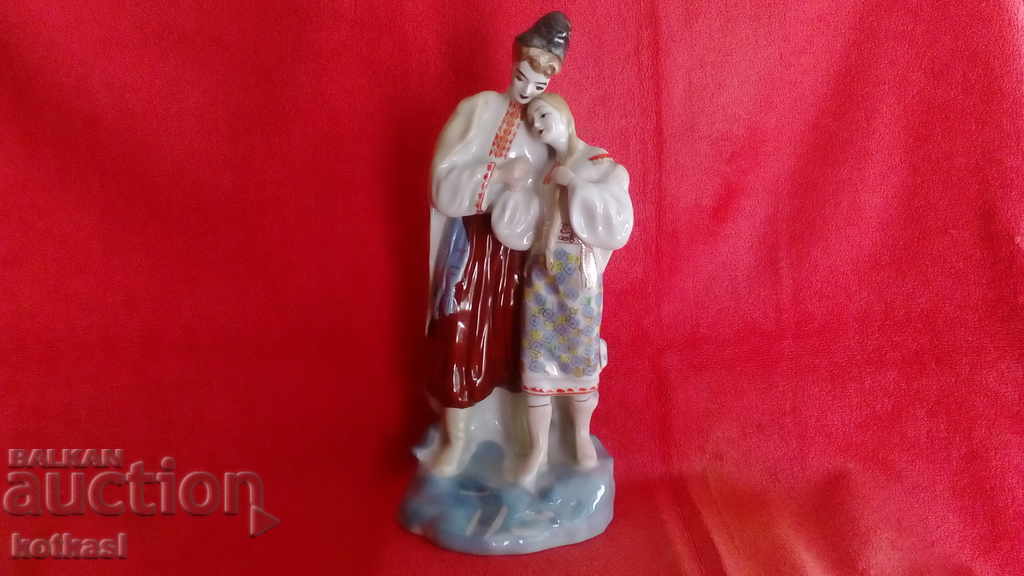 Old porcelain figure Man Woman USSR Russia marked honor