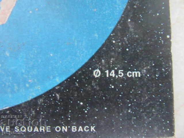 2 PLASTIC LUMINESCENT CARDS - AFRICA / diameter 14.5 cm / - 5