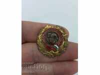 Early Bulgarian communist. badge with Stalin and G. Dimitrov