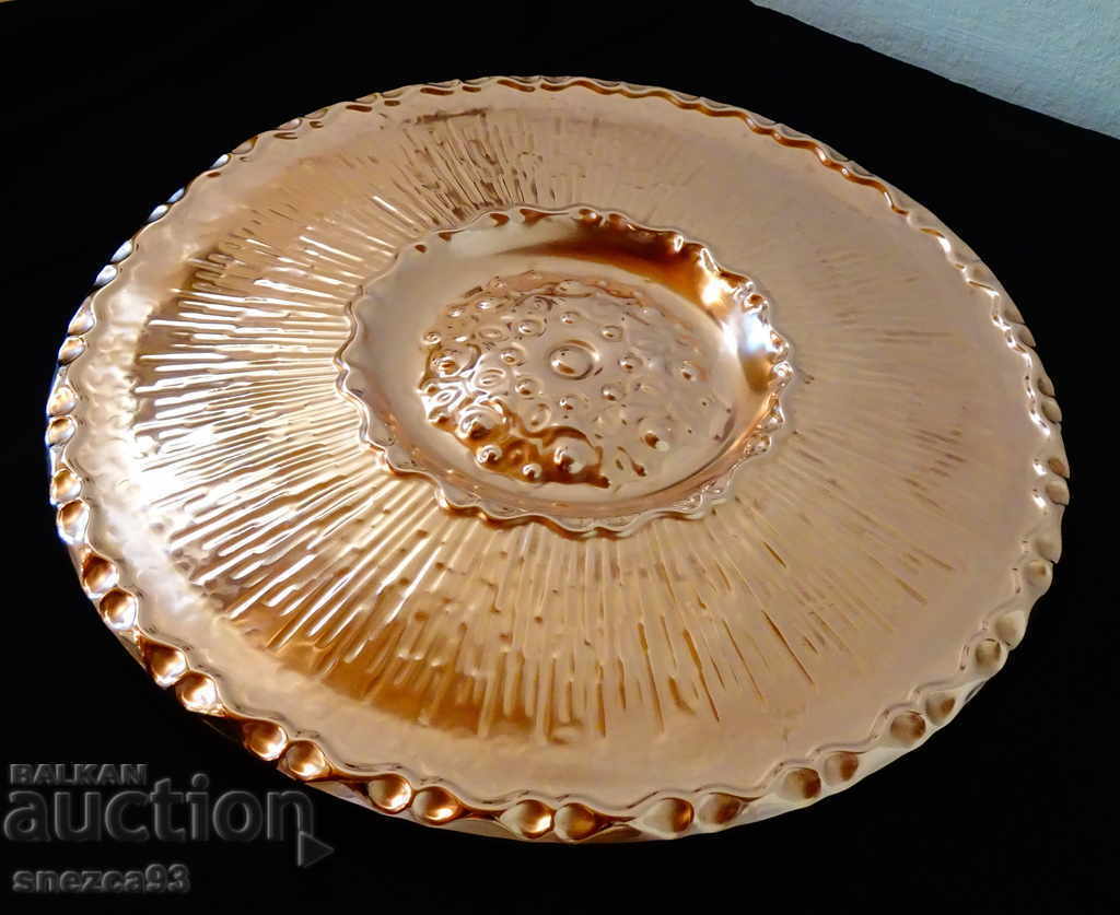 Χάλκινο πάνελ, πιάτο, σκεύος σερβιρίσματος 38 εκ., ετικέτα με τιμή 59.00 BGN | € 30.17