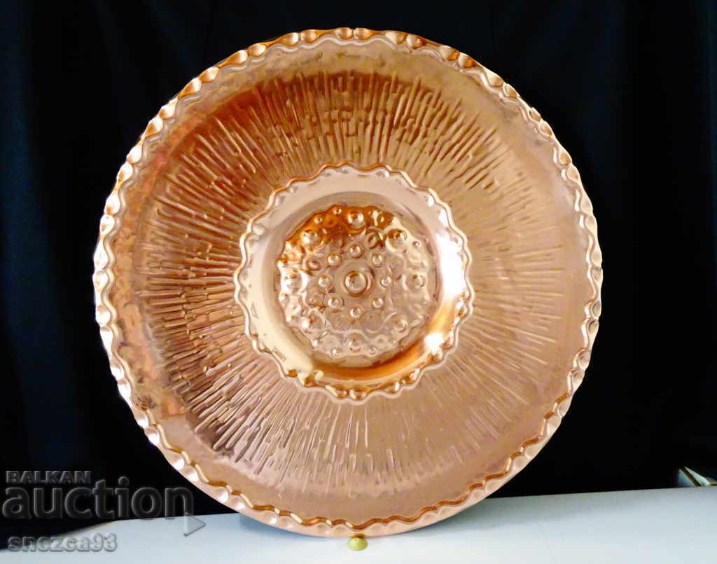 Χάλκινο πάνελ, πιάτο, σκεύος σερβιρίσματος 38 εκ., ετικέτα - 7