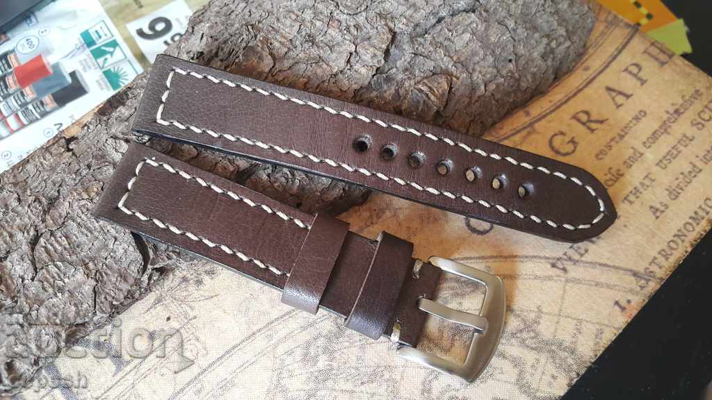 Leather watch strap 20mm Genuine leather by hand 598