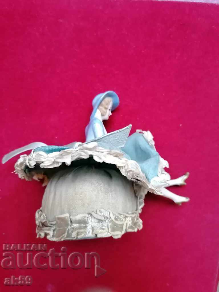 Porcelain doll in blue - "Half doll germany" - 7 Porcelain doll in blue - "Half doll germany" - 7