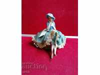 Porcelain doll in blue - "Half doll germany"