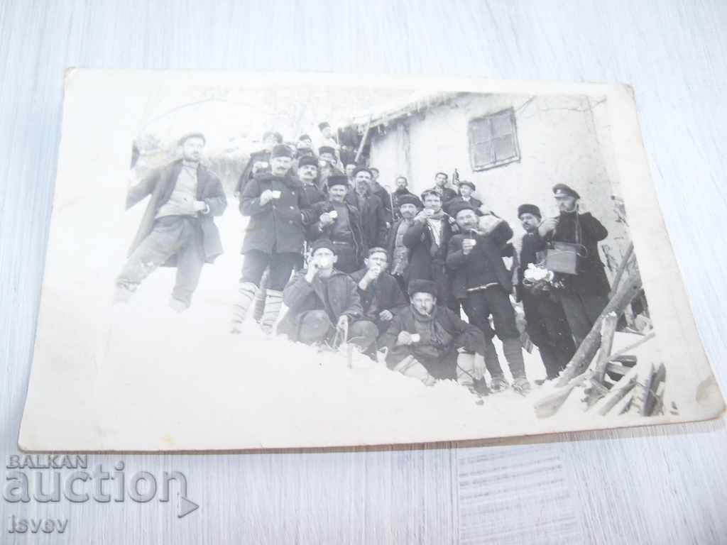 Old photo card "Winter drink" - 6