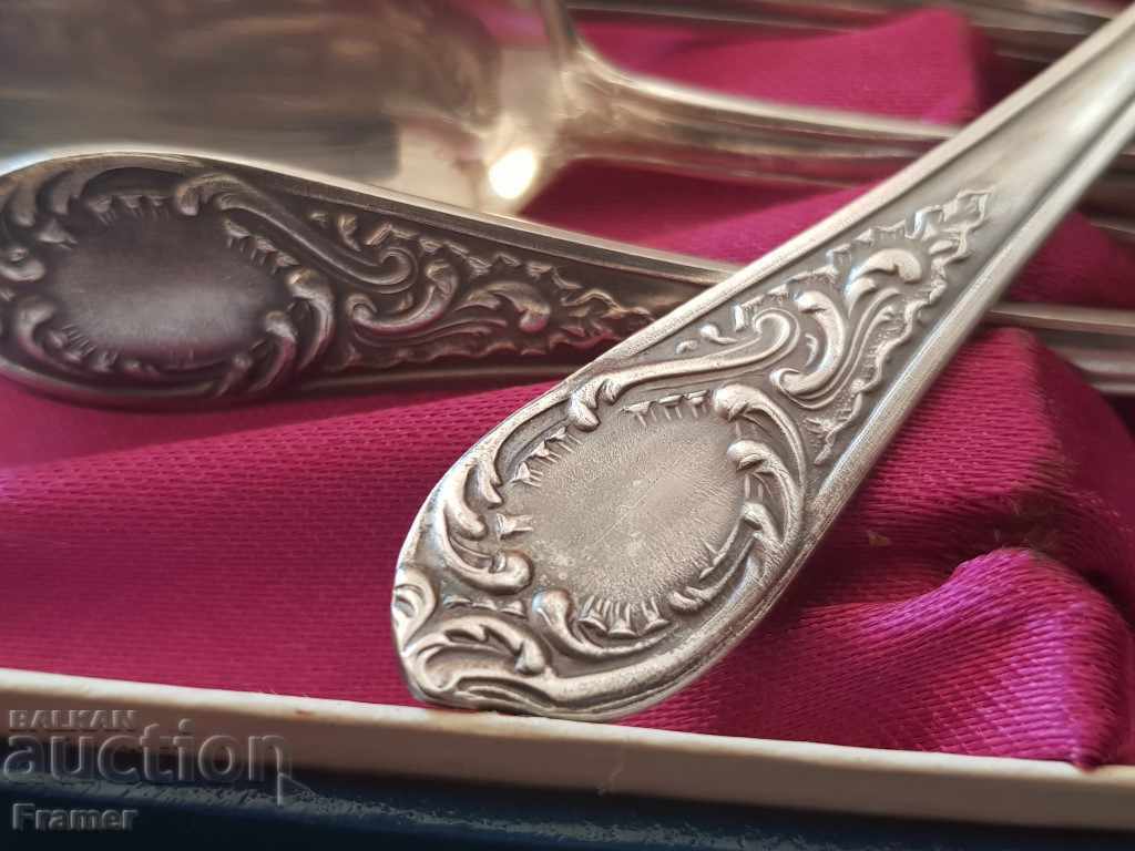 Silver silver spoons Russian in box - 6 Silver silver spoons Russian in box - 6