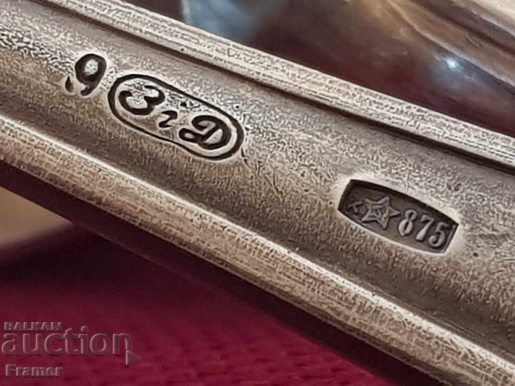 Silver silver spoons Russian in box - 7 Silver silver spoons Russian in box - 7