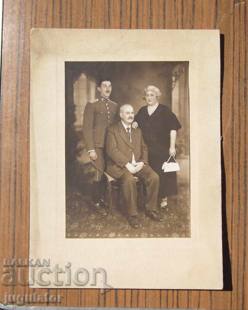 Auction  Kingdom of Bulgaria military photo Officer in uniform Datsov