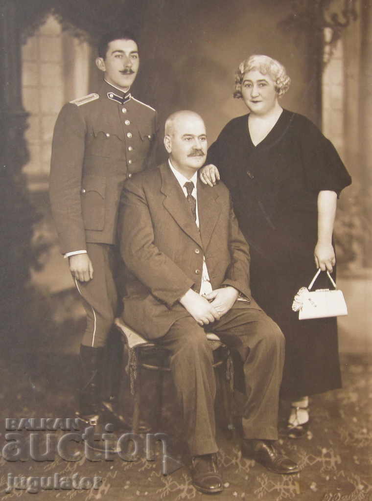 Στρατιωτική φωτογραφία του Βασιλείου της Βουλγαρίας Αξιωματικός με στολή Ντάτσοφ